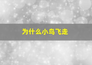 为什么小鸟飞走