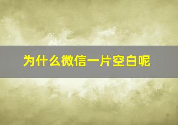 为什么微信一片空白呢