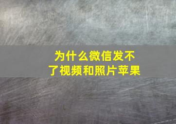 为什么微信发不了视频和照片苹果