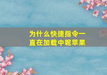 为什么快捷指令一直在加载中呢苹果