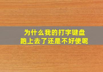 为什么我的打字键盘跑上去了还是不好使呢