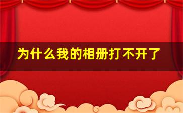 为什么我的相册打不开了