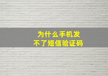 为什么手机发不了短信验证码