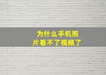 为什么手机照片看不了视频了