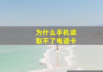 为什么手机读取不了电话卡