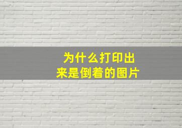 为什么打印出来是倒着的图片