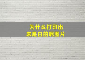 为什么打印出来是白的呢图片