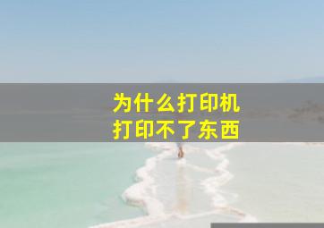 为什么打印机打印不了东西