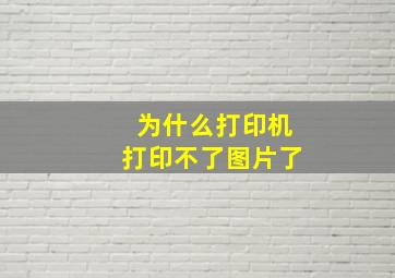 为什么打印机打印不了图片了