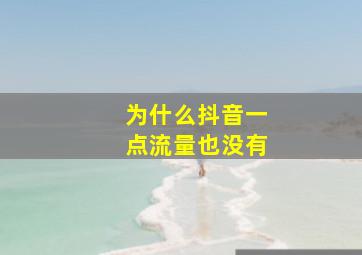 为什么抖音一点流量也没有