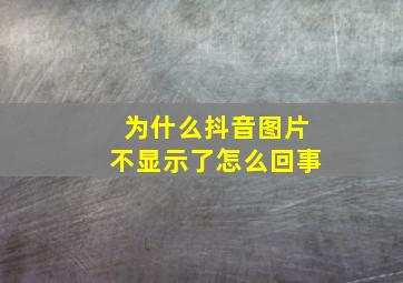 为什么抖音图片不显示了怎么回事