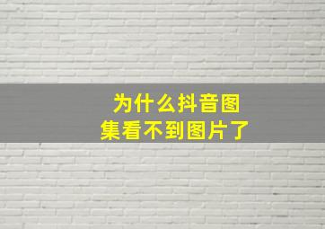 为什么抖音图集看不到图片了