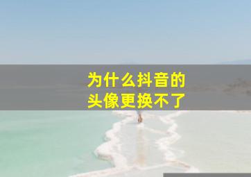 为什么抖音的头像更换不了