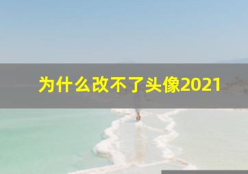 为什么改不了头像2021