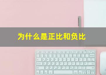 为什么是正比和负比