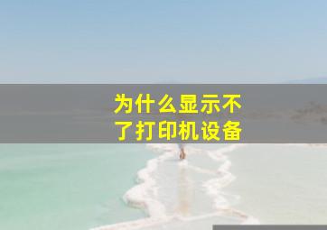 为什么显示不了打印机设备