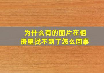 为什么有的图片在相册里找不到了怎么回事