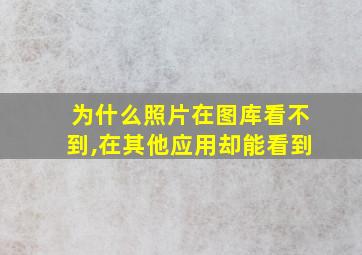 为什么照片在图库看不到,在其他应用却能看到