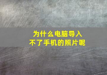 为什么电脑导入不了手机的照片呢