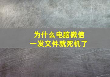 为什么电脑微信一发文件就死机了