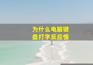 为什么电脑键盘打字反应慢