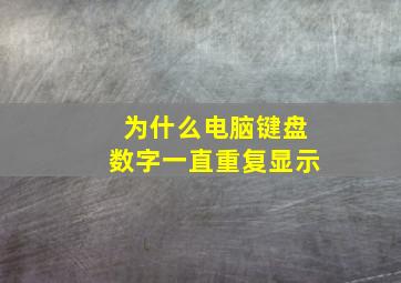 为什么电脑键盘数字一直重复显示