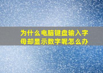 为什么电脑键盘输入字母却显示数字呢怎么办