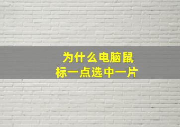 为什么电脑鼠标一点选中一片