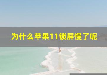 为什么苹果11锁屏慢了呢