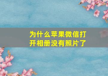 为什么苹果微信打开相册没有照片了