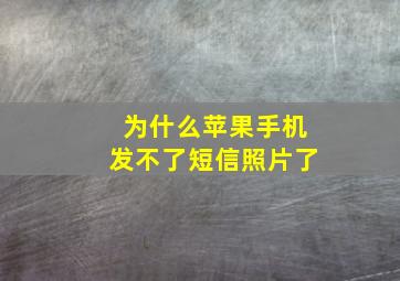 为什么苹果手机发不了短信照片了