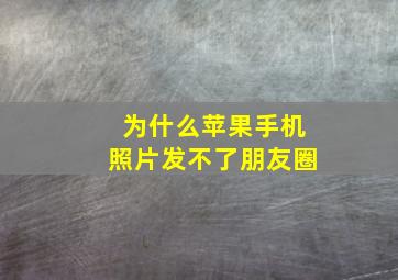 为什么苹果手机照片发不了朋友圈