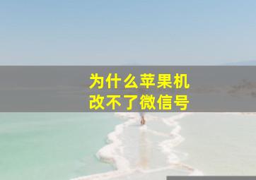 为什么苹果机改不了微信号