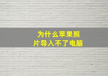 为什么苹果照片导入不了电脑