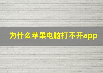 为什么苹果电脑打不开app