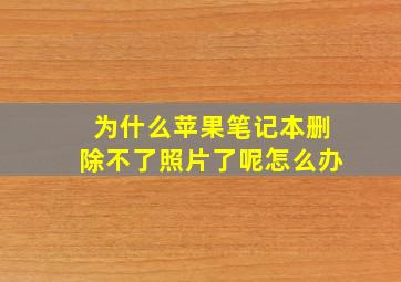 为什么苹果笔记本删除不了照片了呢怎么办