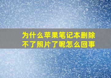 为什么苹果笔记本删除不了照片了呢怎么回事