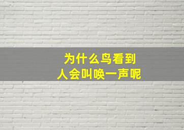 为什么鸟看到人会叫唤一声呢