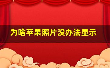 为啥苹果照片没办法显示