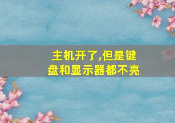 主机开了,但是键盘和显示器都不亮