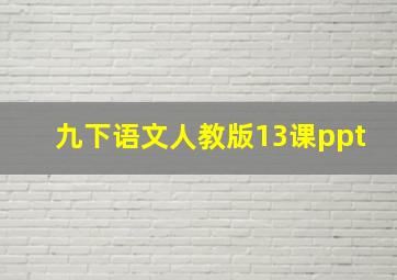 九下语文人教版13课ppt