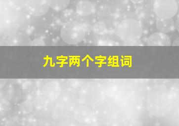 九字两个字组词