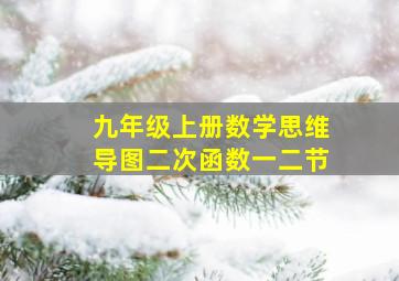 九年级上册数学思维导图二次函数一二节