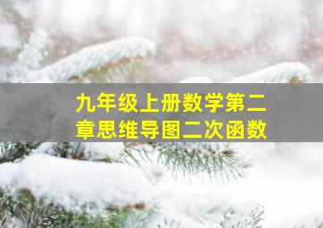 九年级上册数学第二章思维导图二次函数