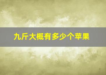 九斤大概有多少个苹果