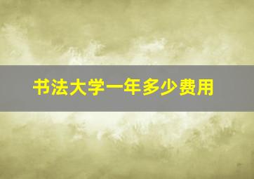 书法大学一年多少费用