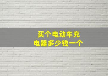 买个电动车充电器多少钱一个