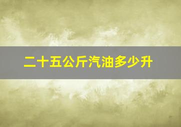 二十五公斤汽油多少升