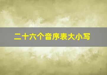 二十六个音序表大小写