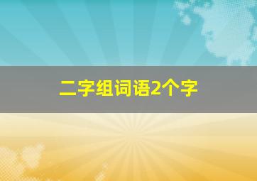 二字组词语2个字